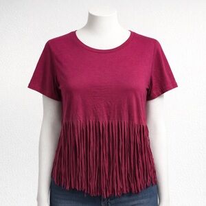 Jodifl Fringe Hem Tee - Medium